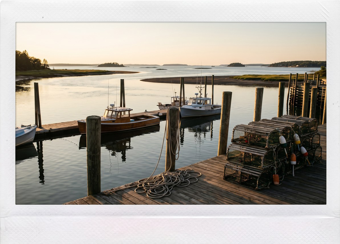 Golden hour at the Birch Point marina